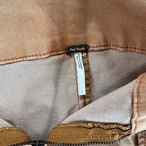 Free people Modern Femme Denim Mini Skirt- Rust Women's Size Small - Picture 3 of 4